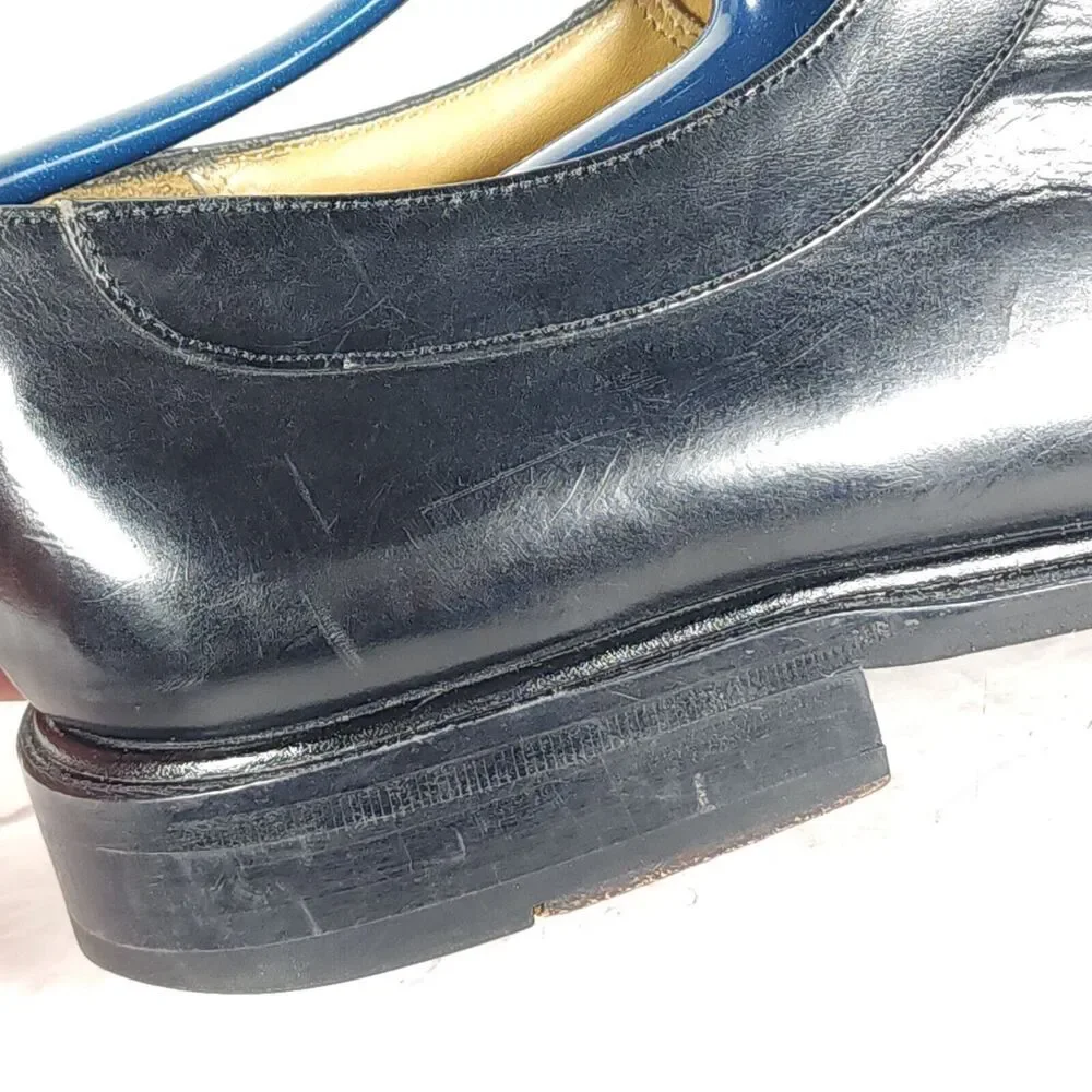Mezlan Men’s Fiore US10M Black Leather Split Toe Derby Dress Shoes Made In Spain